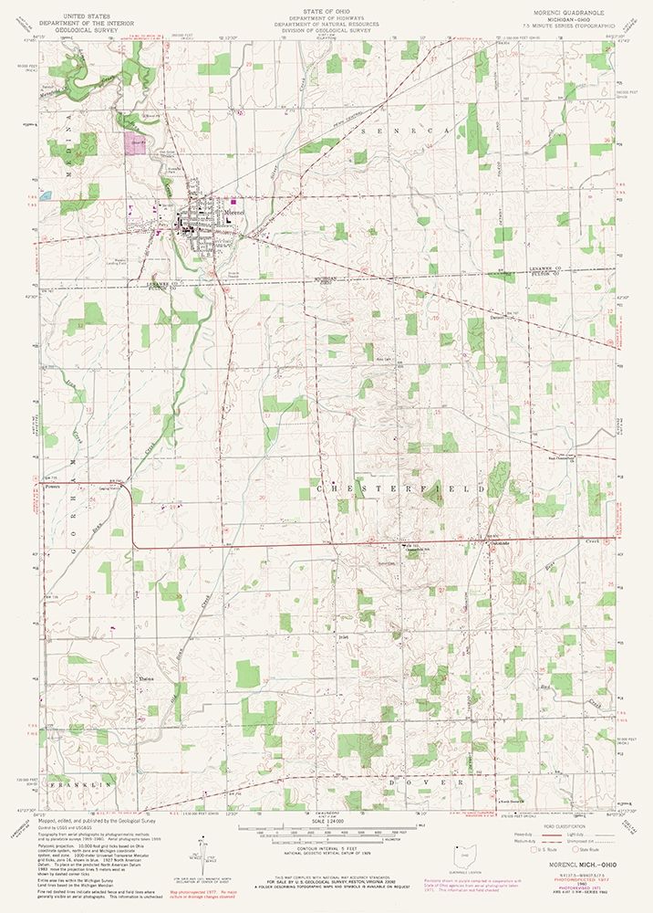 Morenci Michigan Quad - USGS 1960