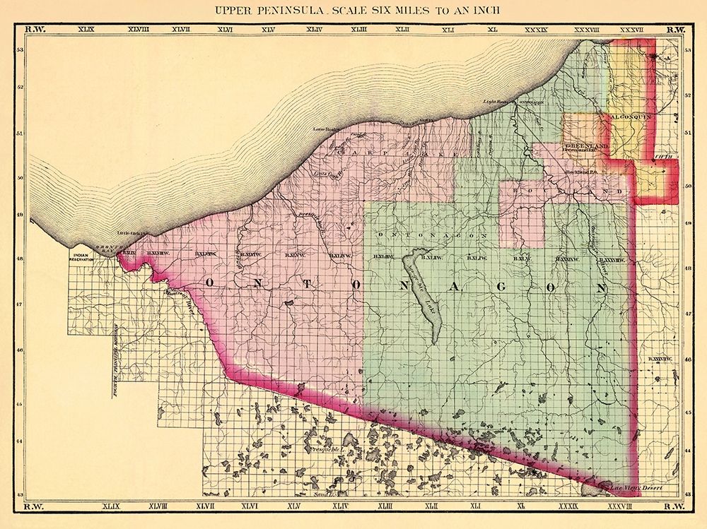 Ontonagon Michigan - Walling 1873