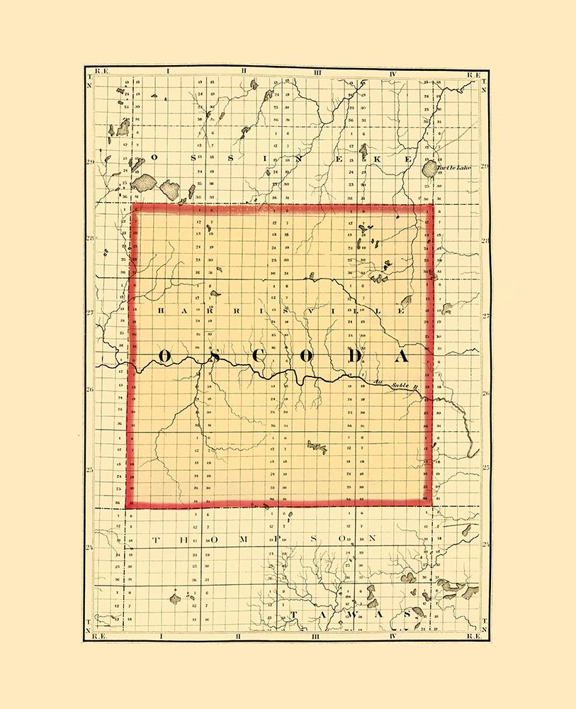 Oscoda Michigan - Walling 1873