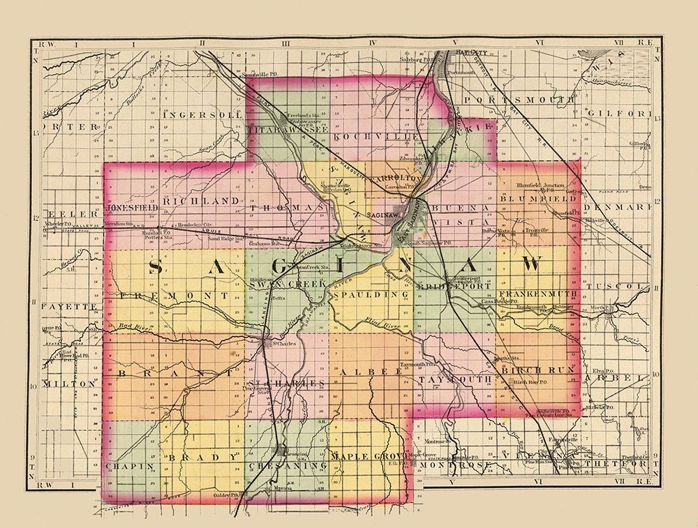Saginaw Michigan - Walling 1873