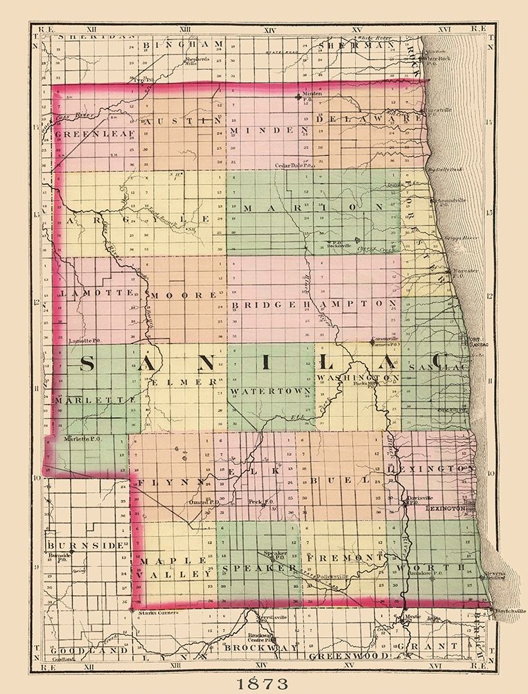 Sanilac Michigan - Walling 1873