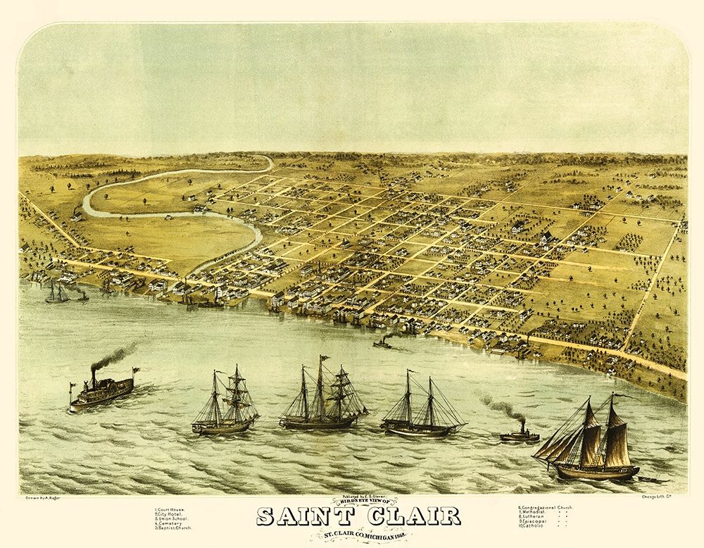 Saint Clair Michigan - Glover 1868