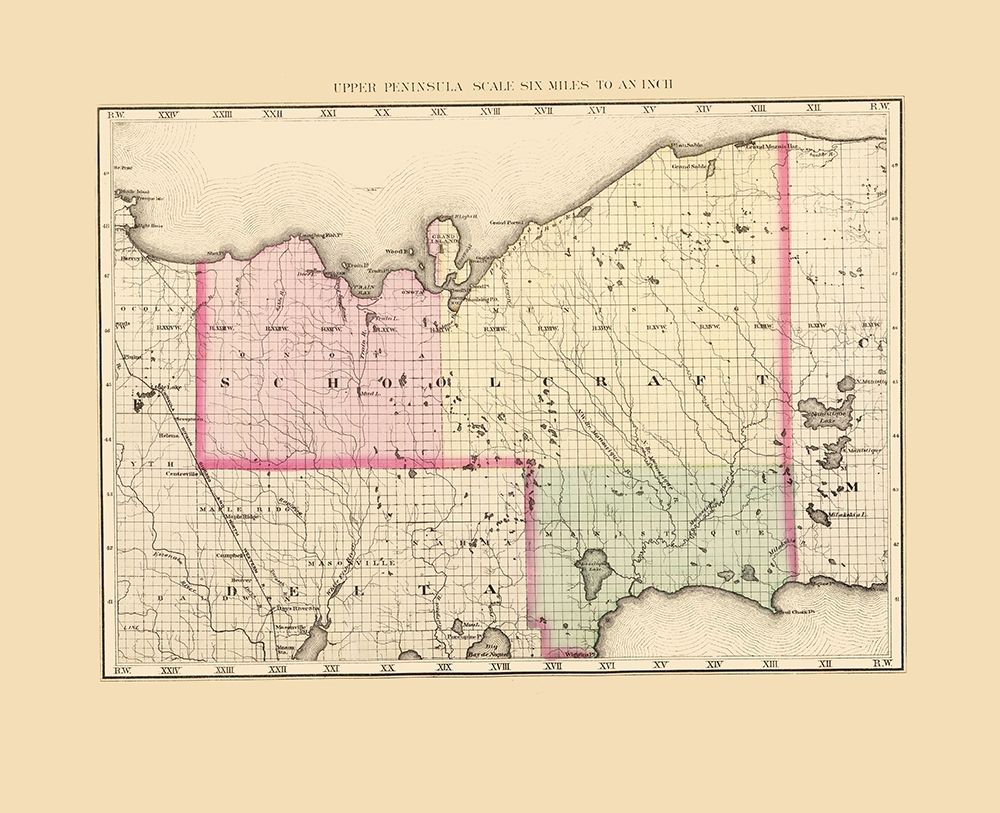 Schoolcraft Michigan - Walling 1873