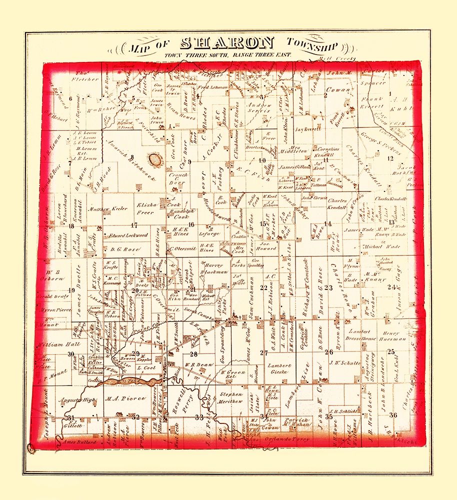 Sharon Michigan Landowner - Everts 1874