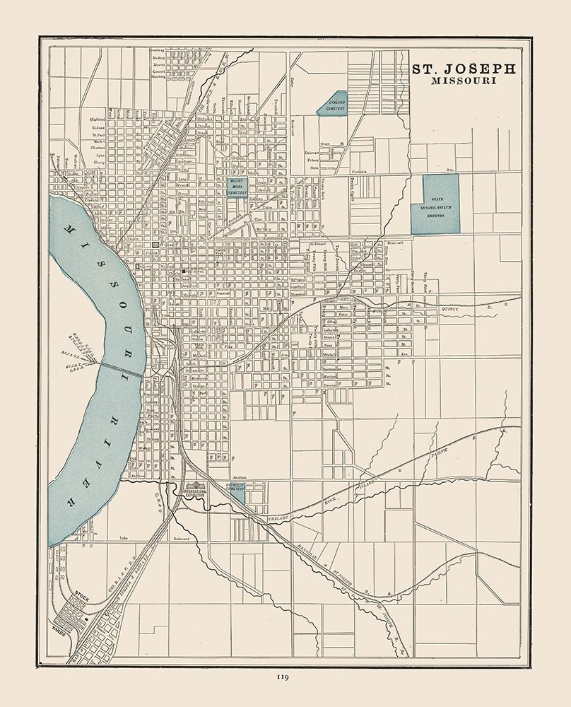 St Joseph  Missouri- Cram 1892