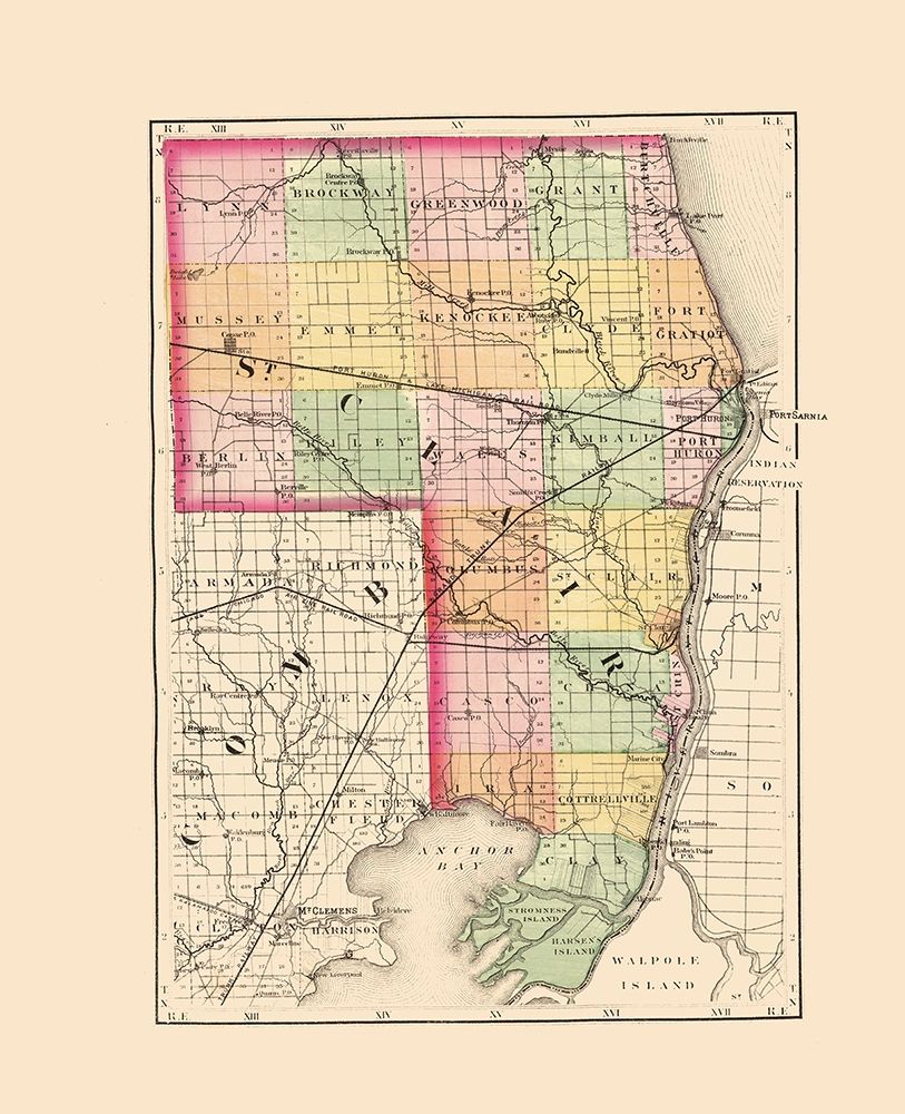 St Clair Michigan - Walling 1873