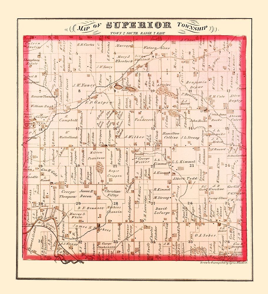 Superior Michigan Landowner - Wheelock 1874