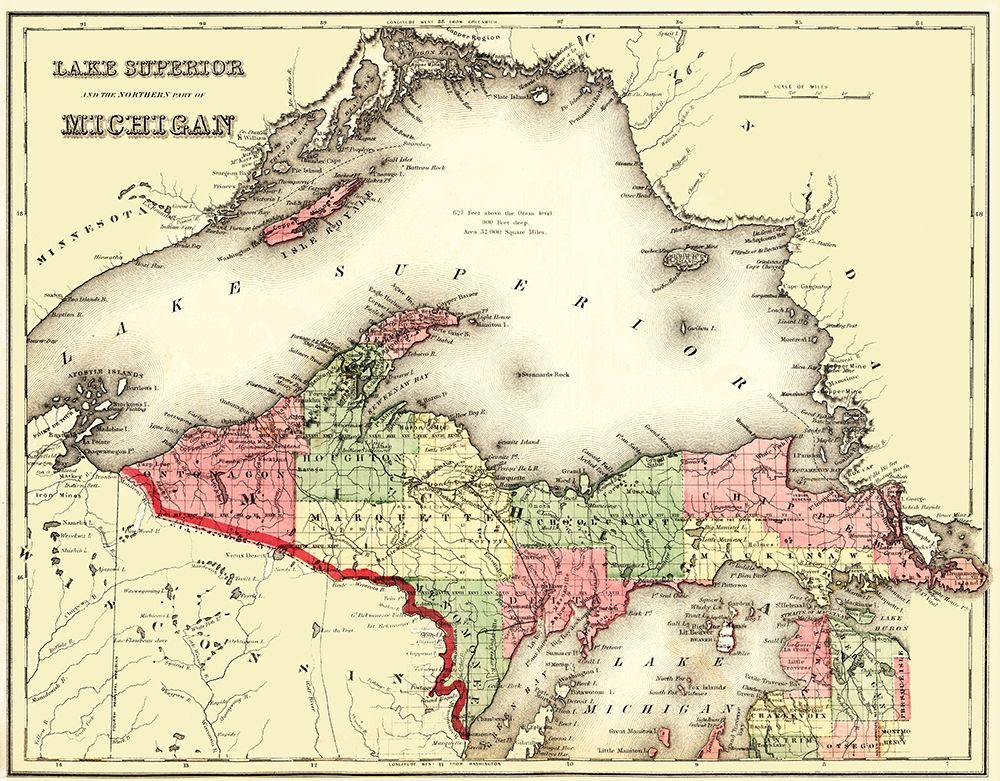 Lake Superior, North Michigan - Gray 1873