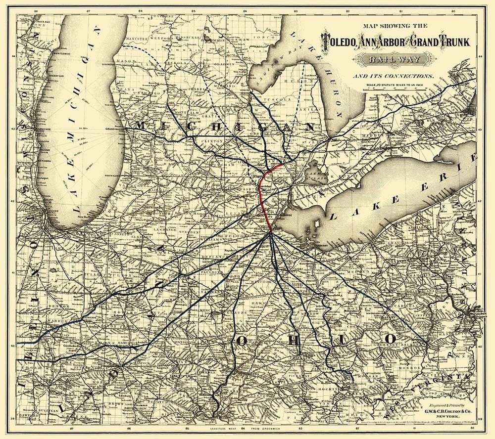 Toledo, Ann Arbor and Grand Trunk Railway 1881