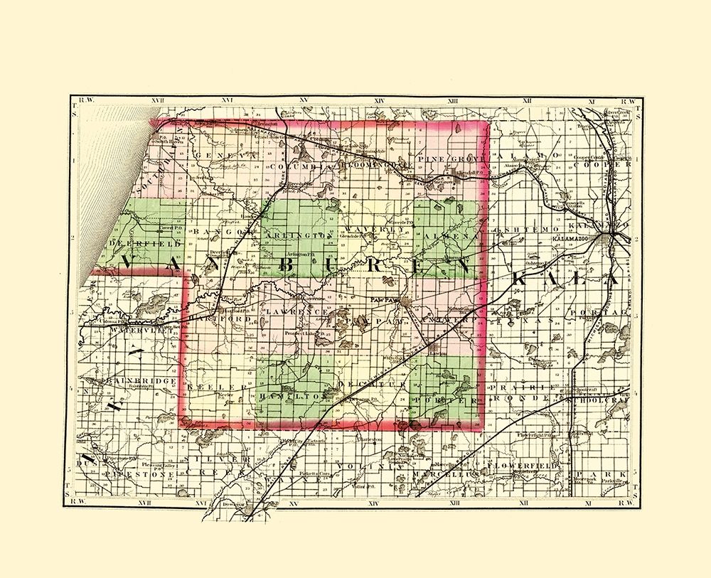 Van Buren Michigan - Walling 1873