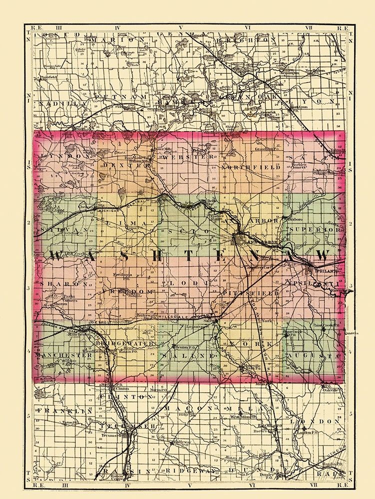 Washtenaw Michigan - Walling 1873