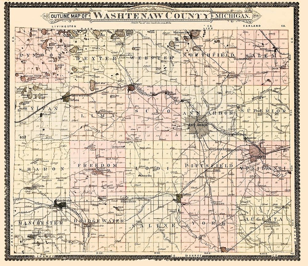 Washetenaw Michigan - Ogle 1895