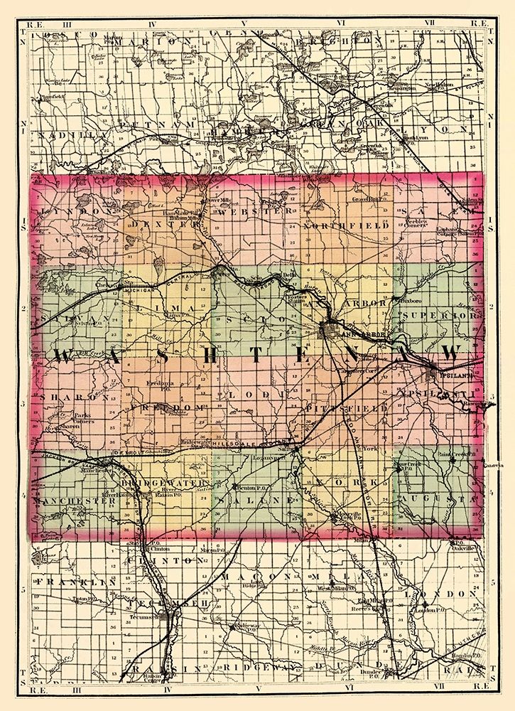 Washtenaw Michigan - Walling 1873