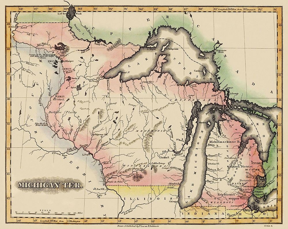 Michigan Territory - Lucas 1823