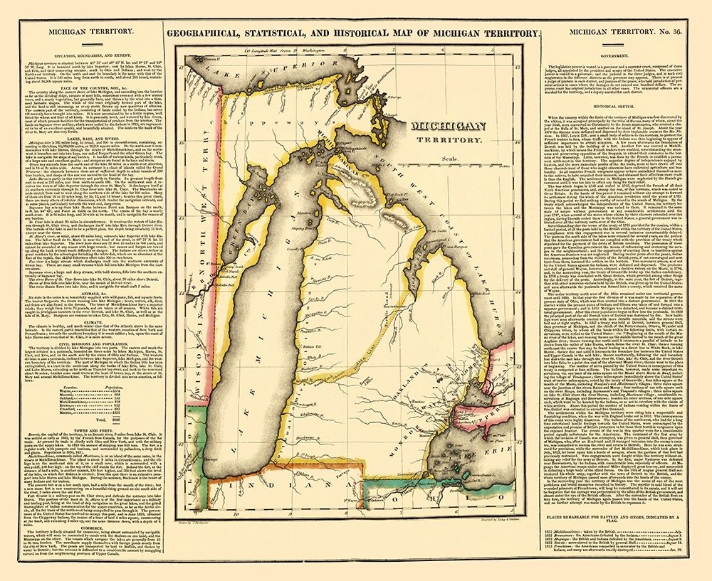 Michigan Territory Geographical Statistical