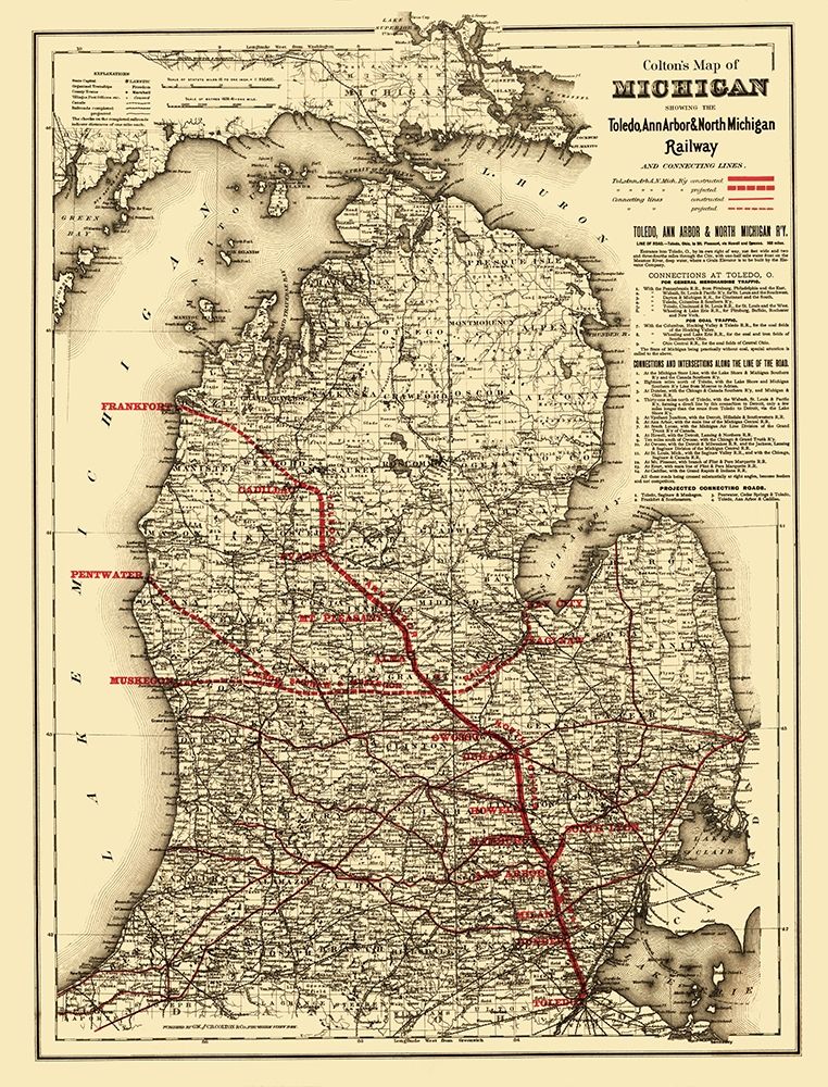Toledo, Ann Arbor and North Michigan Railway 1886