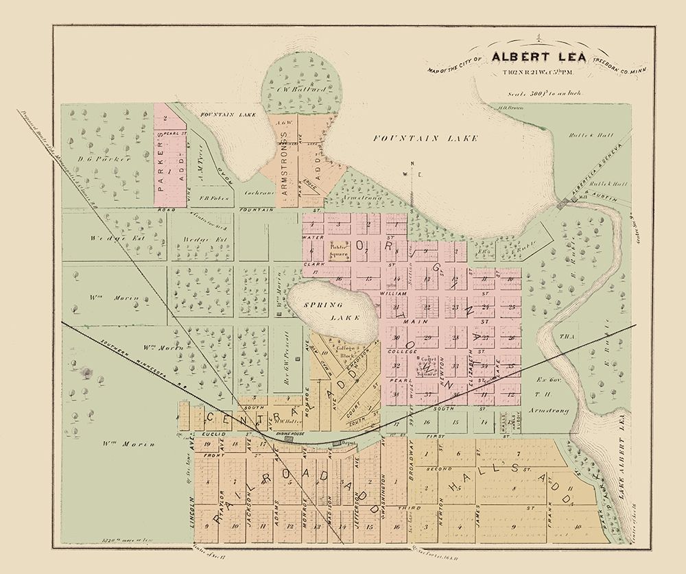 Albert Lea Minnesota - Andreas 1874
