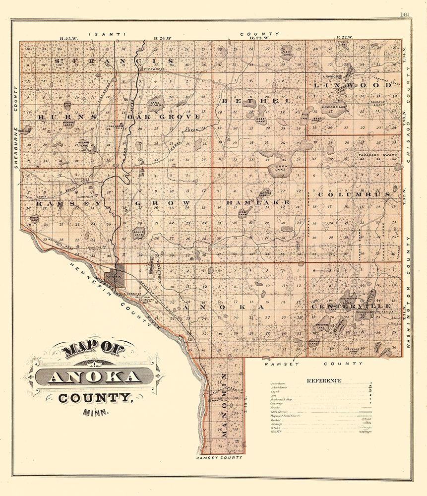 Anoka Minnesota Landowner - Andreas 1874