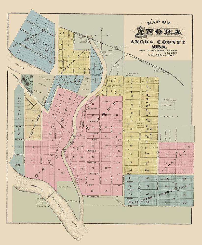 Anoka Minnesota - Andreas 1874