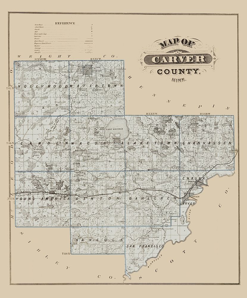 Carver Minnesota Landowner - Andreas 1874