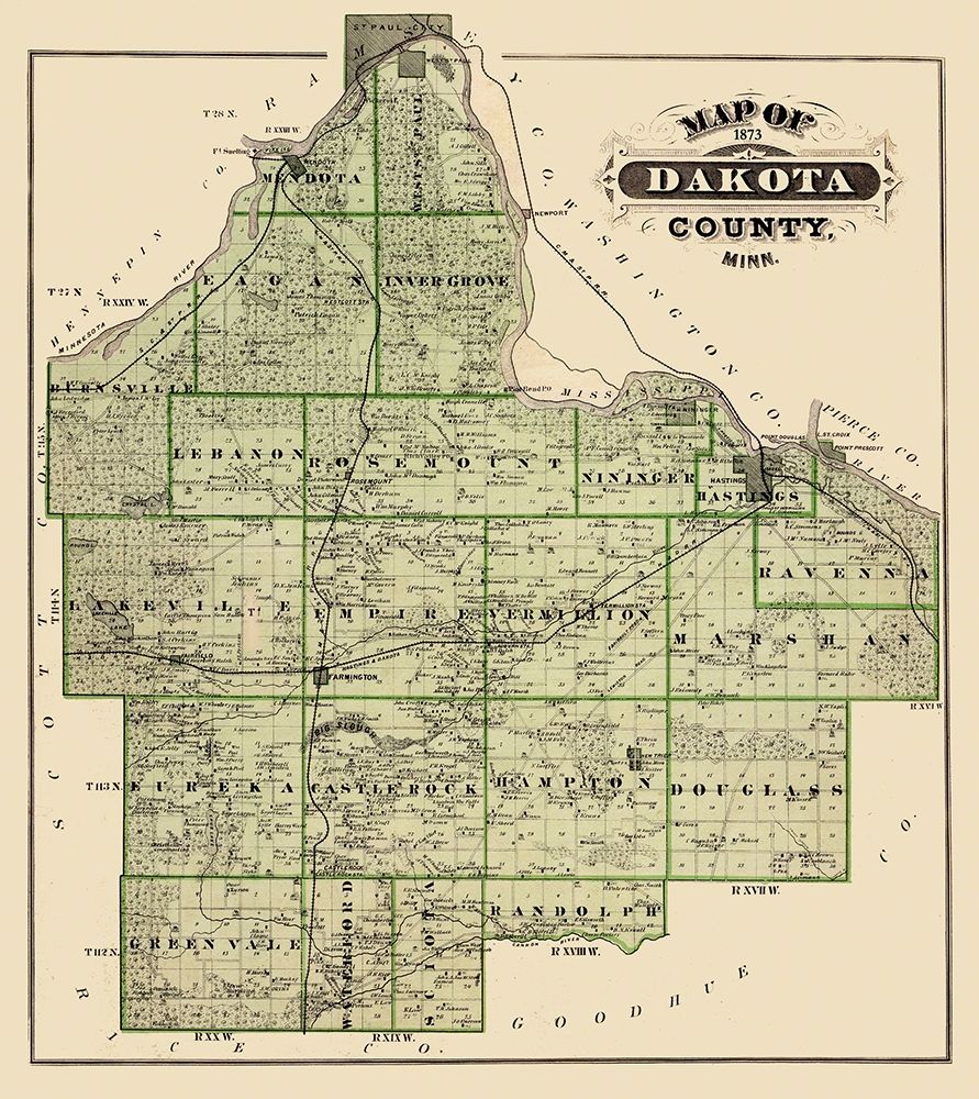 Dakota Minnesota Landowner - Andreas 1873