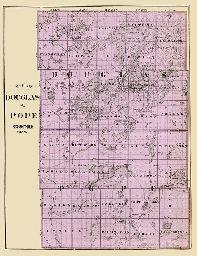 Douglas  Pope Minnesota Landowner - Andreas 1874