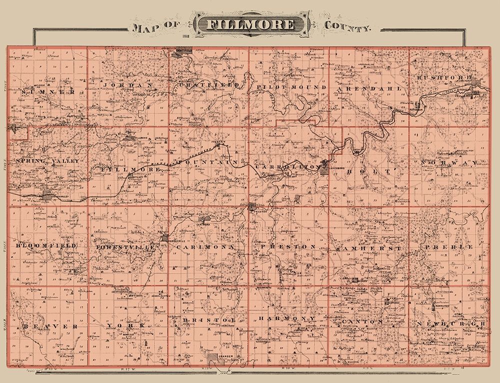 Filmore Minnesota Landowner - Andreas 1874