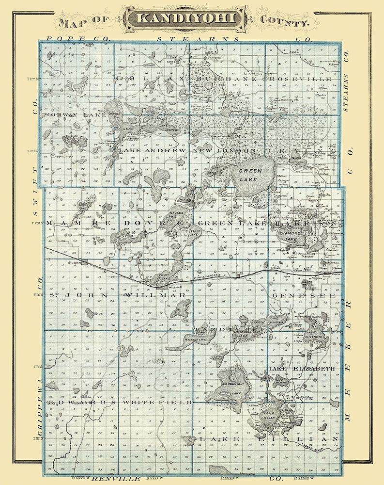 Kandiyohi Minnesota Landowner - Andreas 1874