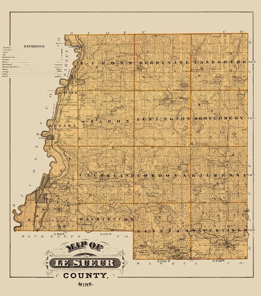 Le Sueur Minnesota Landowner - Andreas 1874