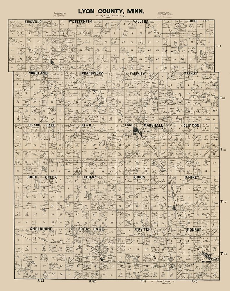 Lyon County Minnesota - Larson 1884