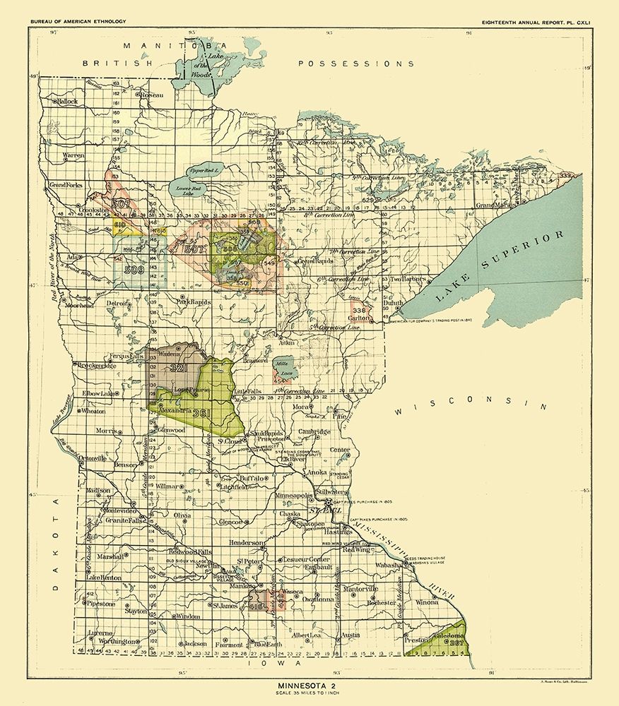 Minnesota - Hoen 1896