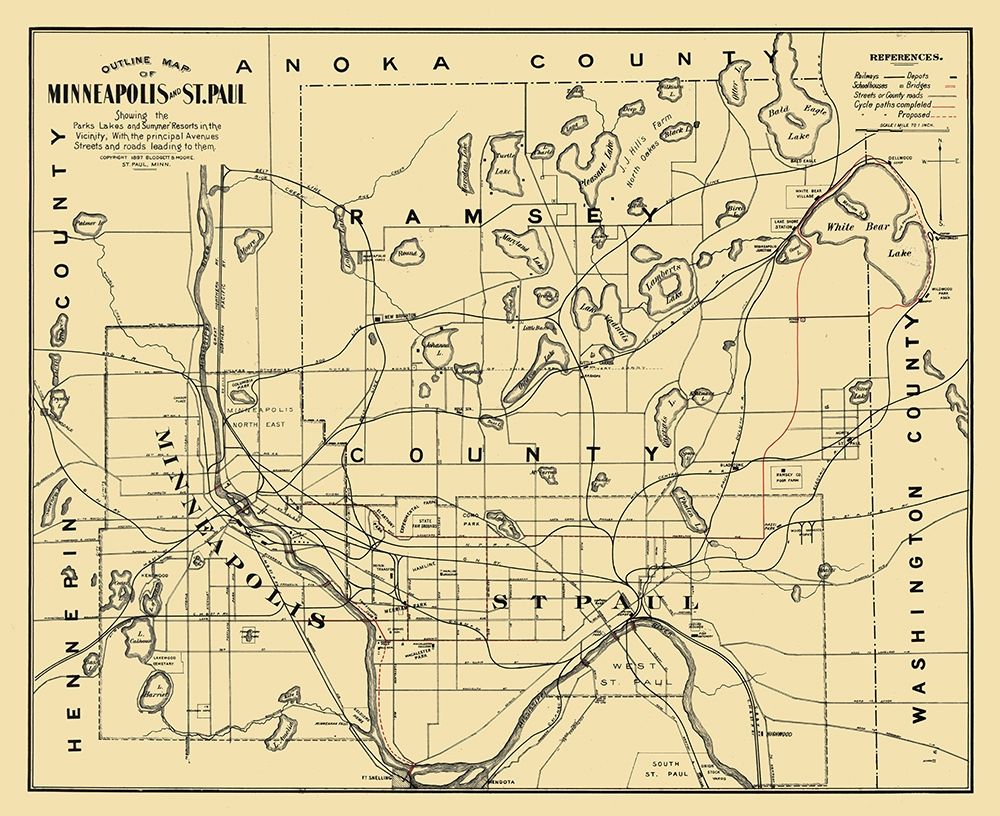 Minneapolis St Paul Minnesota - Blodgett 1897