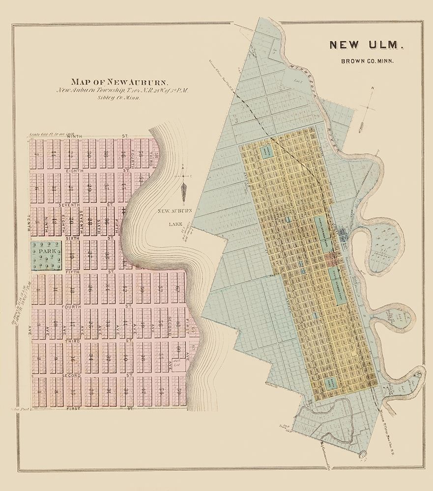 New Auburn, New Ulm Minnesota - Andreas 1874