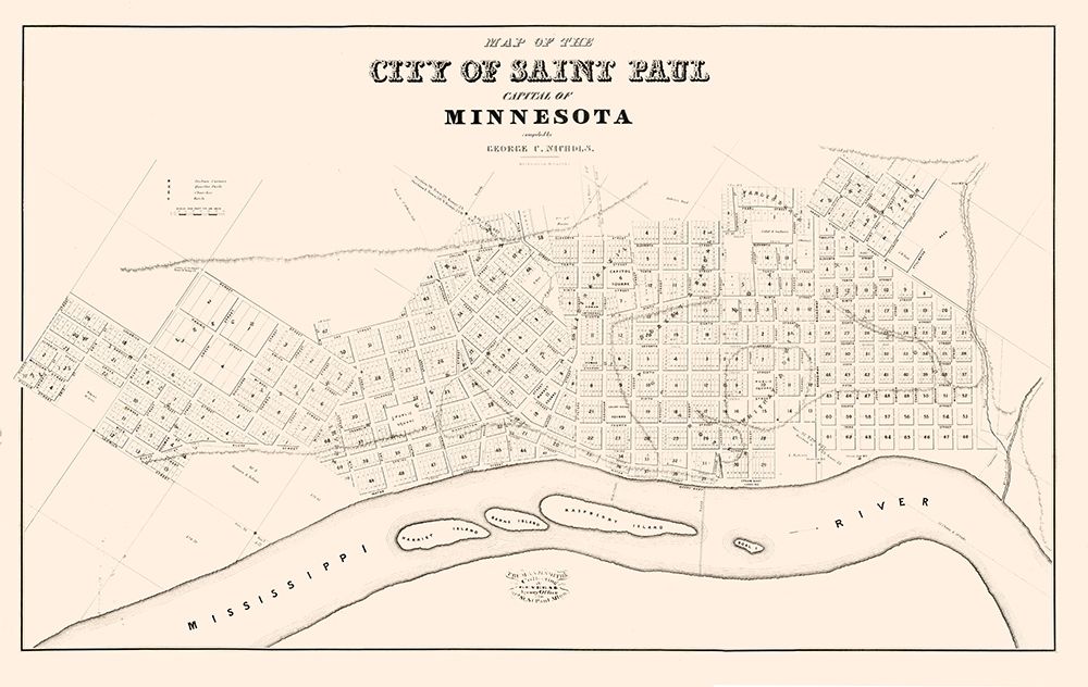 St Paul Minnesota - Nichols 1852