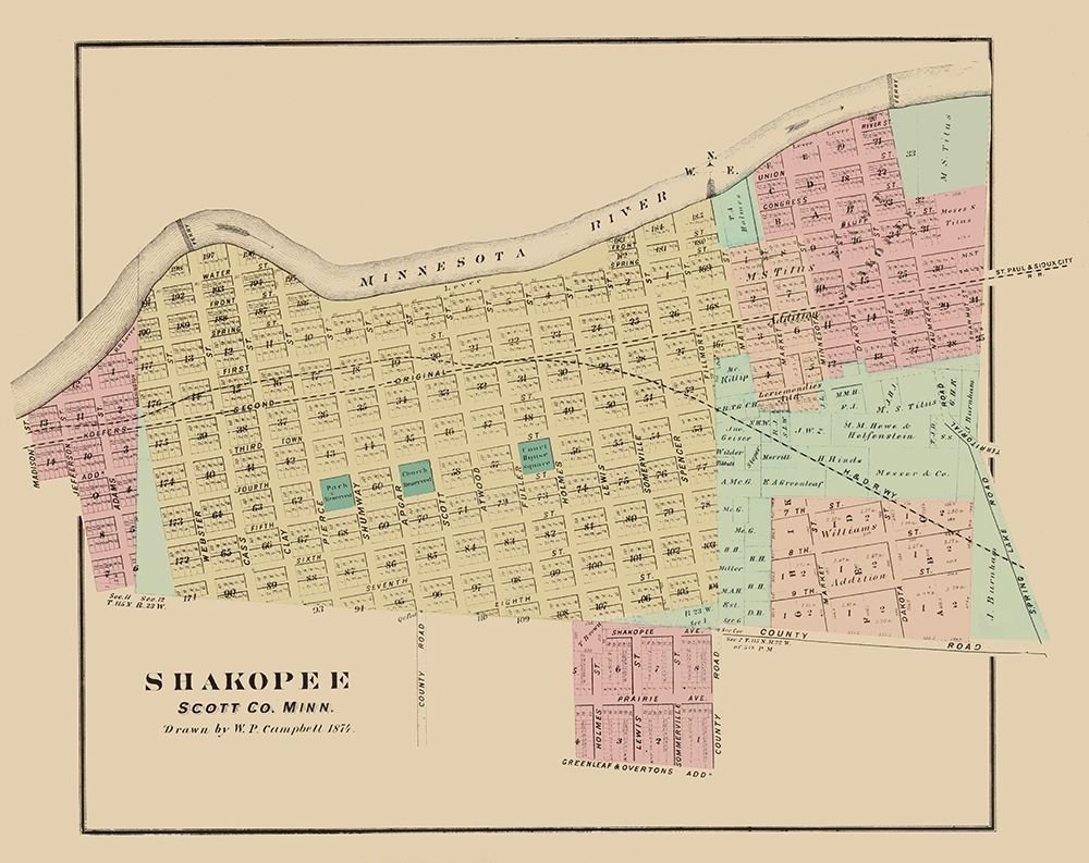 Shakopee Minnesota - Andreas 1874