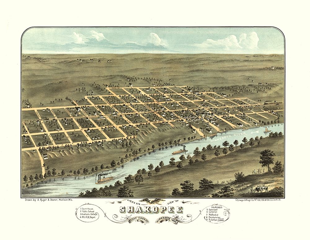 Shakopee Minnesota - Stoner 1869
