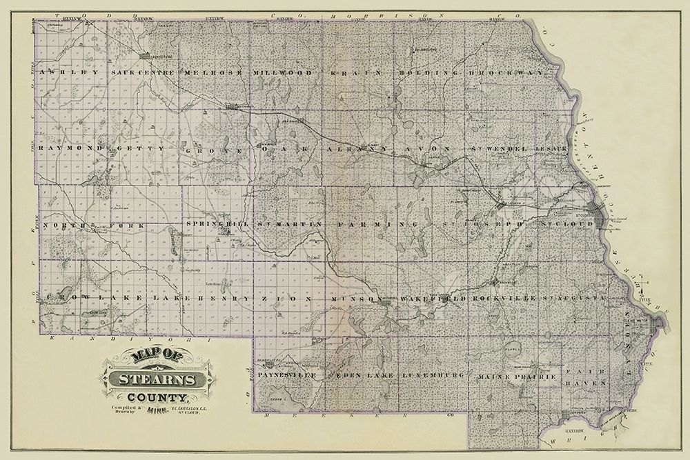 Stearns Minnesota Landowner - Andreas 1874