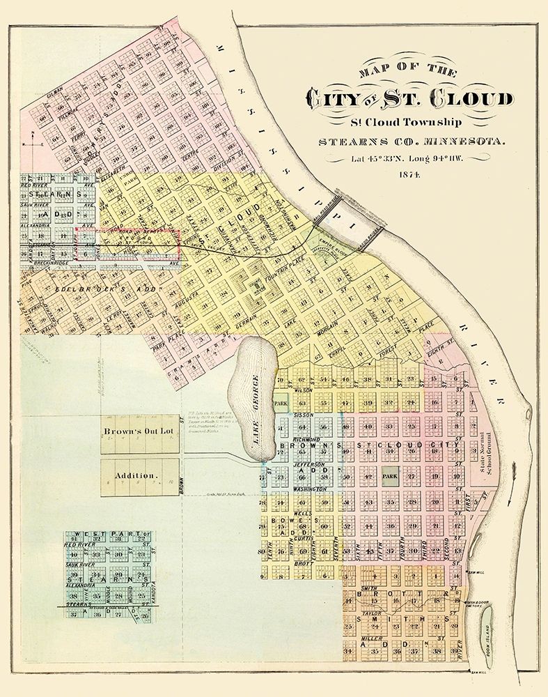 Saint Cloud Minnesota Landowner - Andreas 1874