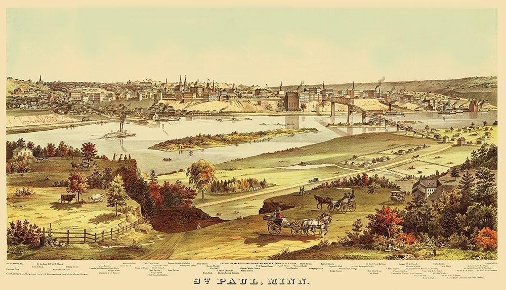 St Paul Minnesota - Shober 1874