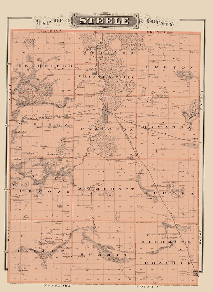 Steele Minnesota Landowner - Andreas 1874