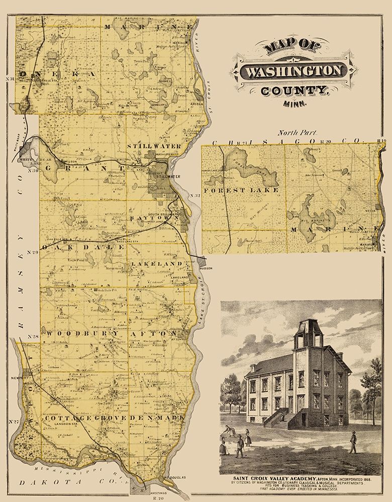 Washington Minnesota Landowner - Andreas 1874