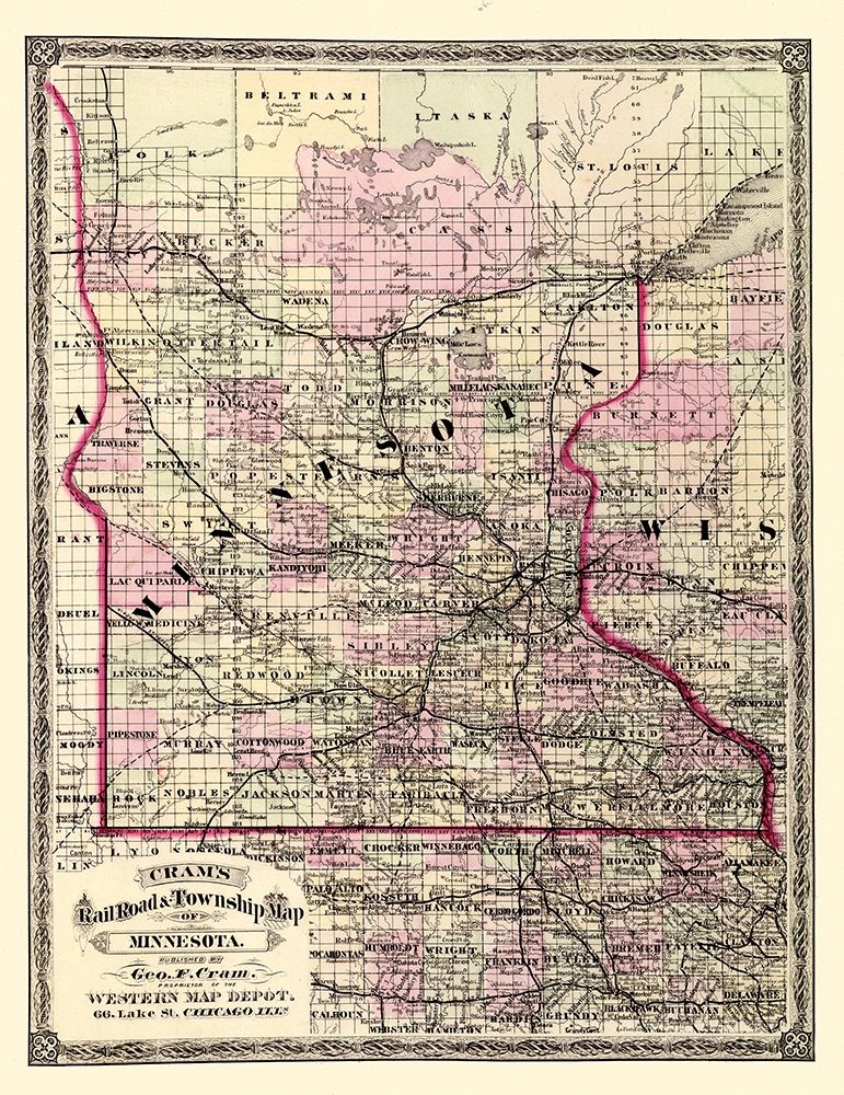 Minnesota - Cram 1875