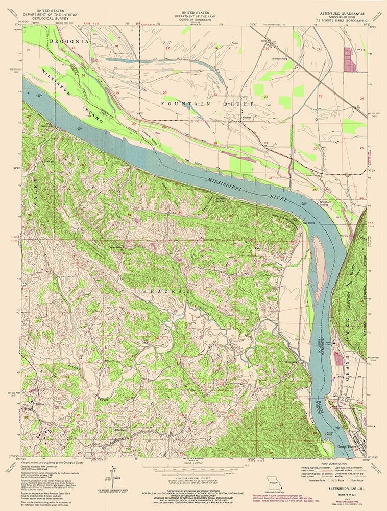 Altenburg Missouri Quad - USGS 1947
