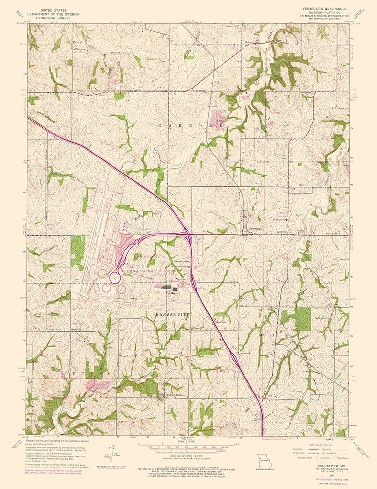 Ferrelview Missouri Quad - USGS 1961