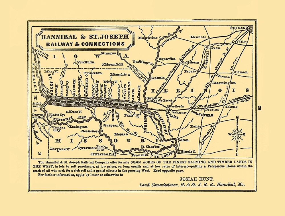 Hannibal and St Joseph Railroad - Hunt 1863