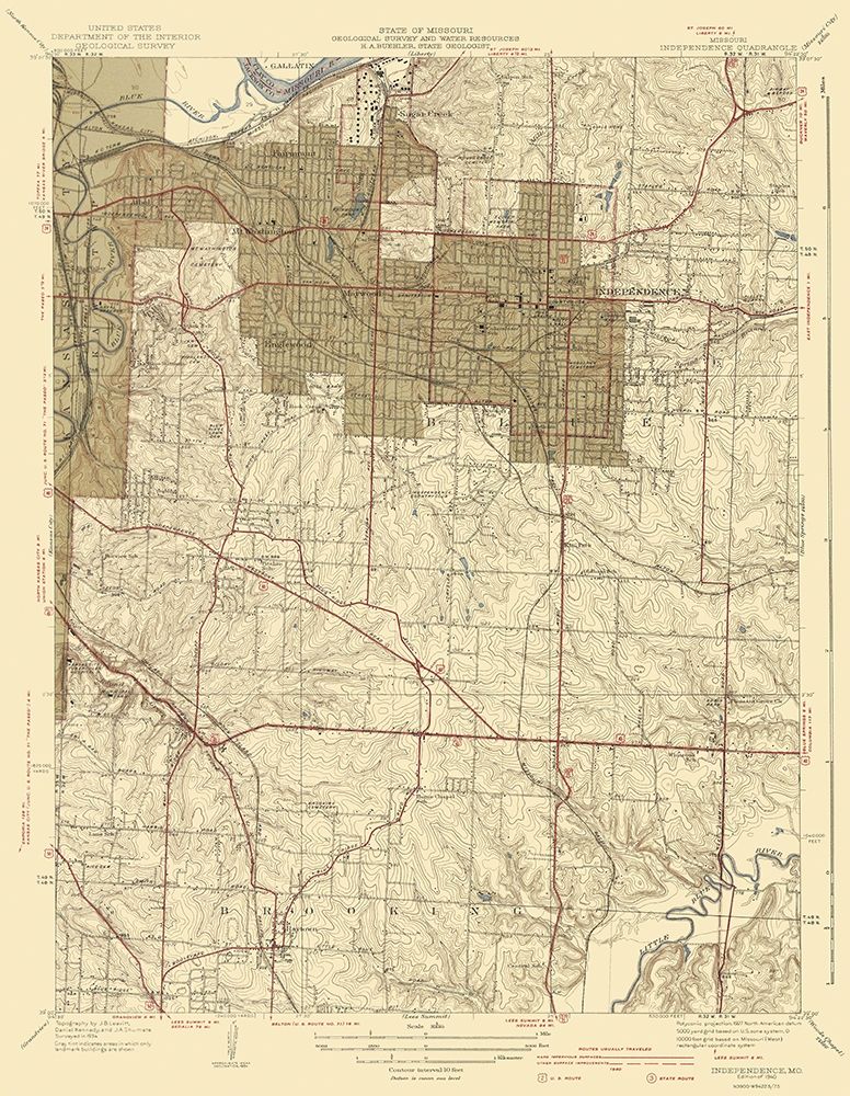 Independence Missouri Quad - USGS 1940