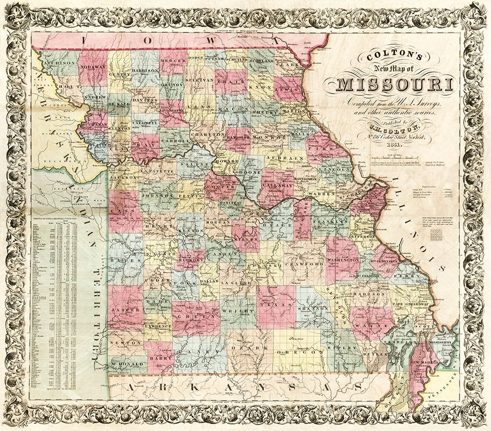 Missouri - Colton 1851