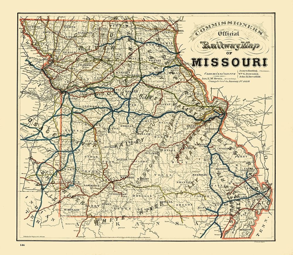 Missouri Railroad - Higgins 1888