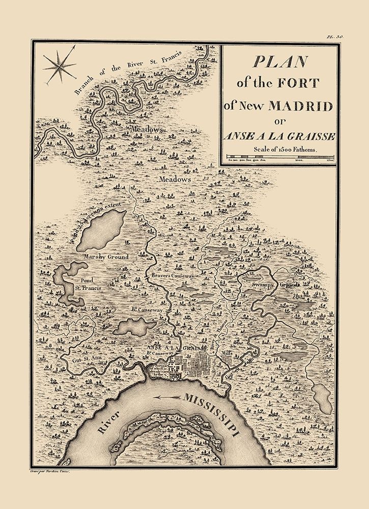 New Madrid Missouri - Collot 1796