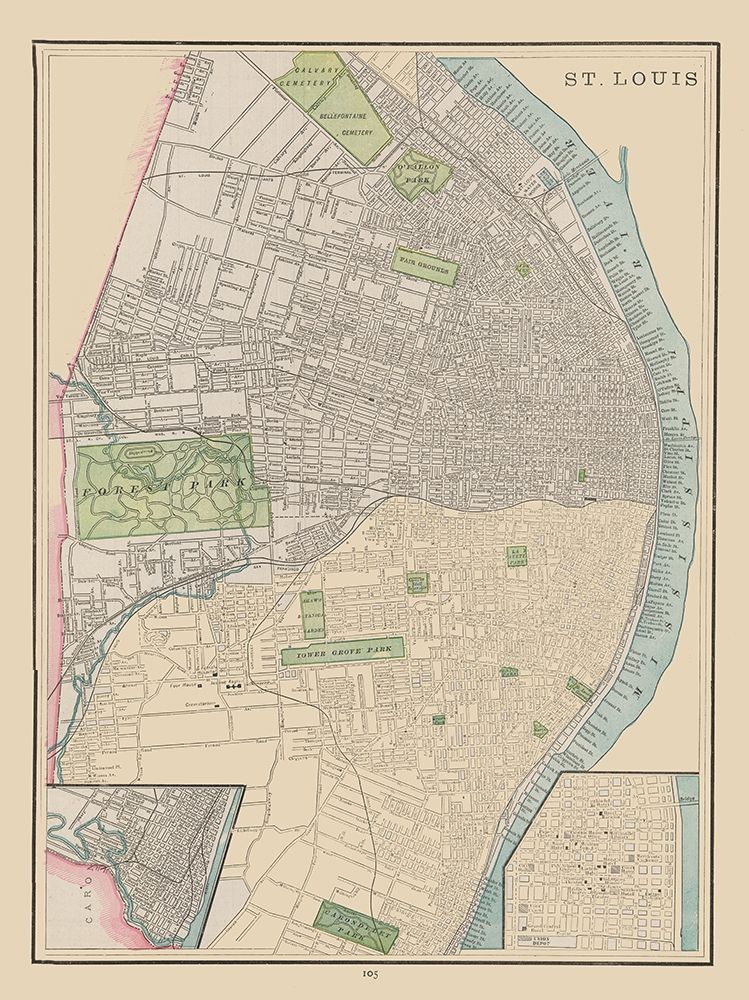 St Louis  Missouri - Cram 1892